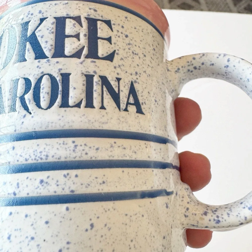 Cherokee North Carolina Ceramic Coffee Mug Tea Cup Retro 80s Theme Souvenir NC